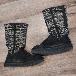 UGG Camaya Knit Suede Boots